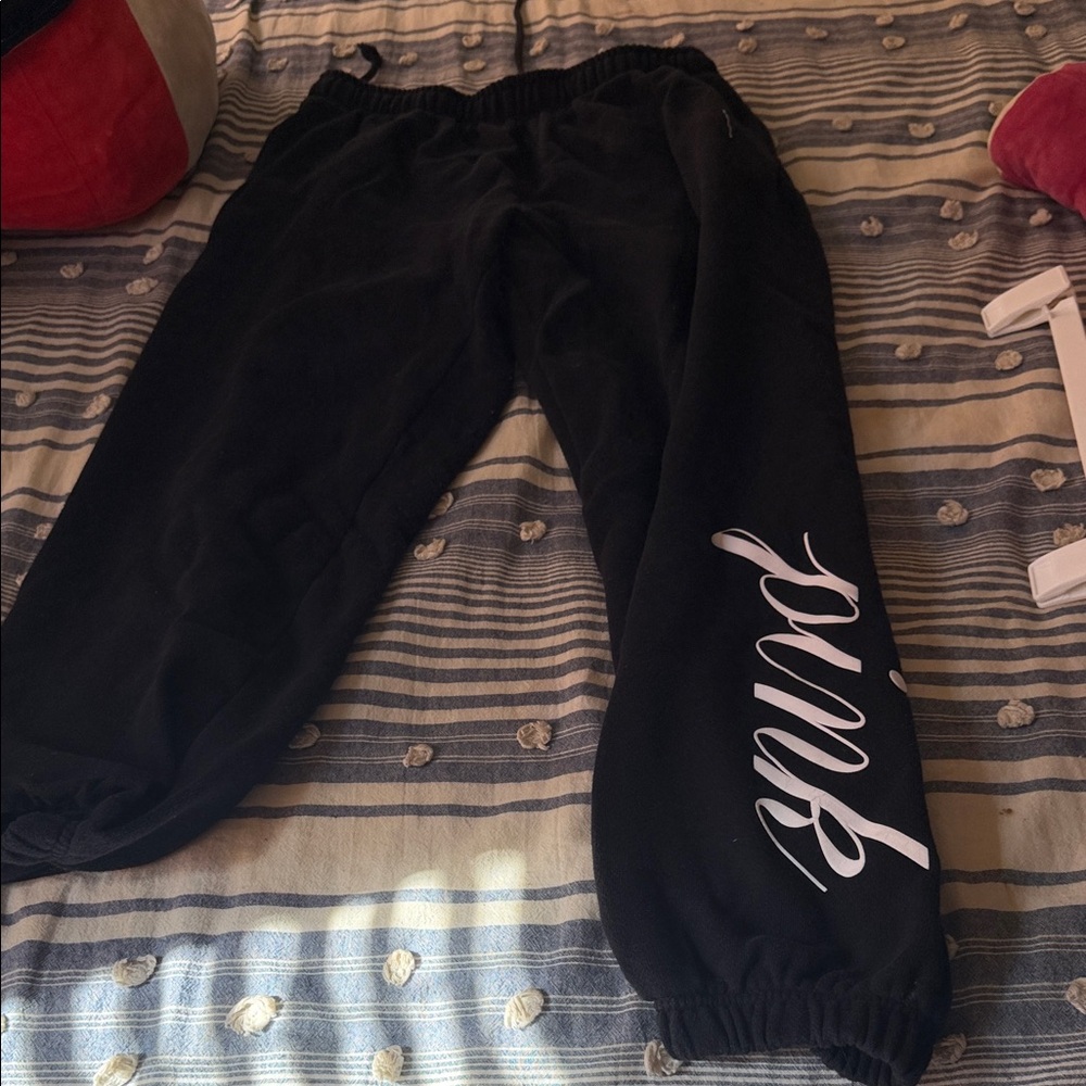 PINK Victoria's Secret Black Joggers